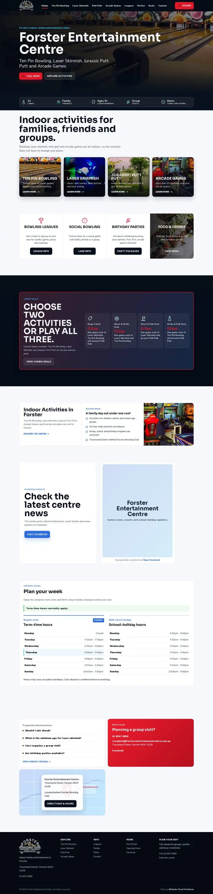 Forster Entertainment Centre website home page